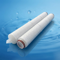 Elemento Filtrante Plegado Microporoso de Polipropileno de 30 Pulgadas, Código Sanitario 7, Cartucho Nominal de 0.1um para Cervecería/Vino/Cerveza