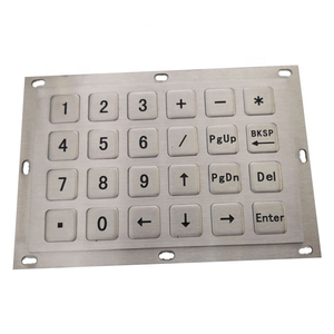 Thép Không Gỉ 24 Phím 6*4 Bố Trí Tùy Chỉnh Kim Loại Nút Bảng Điều Chỉnh Gắn Số Tự Phục Vụ Kiosk Bàn Phím - Product Image 1