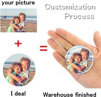 Aimant de réfrigérateur personnalisé en verre avec logo, aimants photo pour réfrigérateur avec design personnalisé pour la décoration de la maison, cadeau