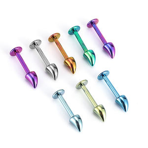 أقراط معدنية من التيتانيوم ASTM F136 على شكل قرون الشيطان الصغيرة بالجملة، موسعات للأذن، مجوهرات لثقب الغضروف والتراغوس - Product Image 6