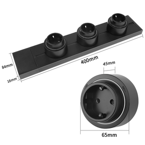 Prise de courant sur rail de table Bingoelec pour prise murale <span class=keywords><strong>EU</strong></span>/UK/universelle, prise de courant sur rail électrique, prise de courant amovible - Product Image 5