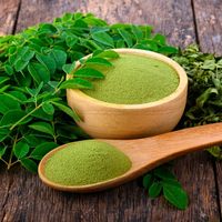 Ekstrak Daun Moringa Bubuk Label Pribadi OEM, Bersertifikat Halal & Kosher, Umur Simpan 2 Tahun untuk Suplemen Makanan