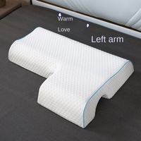Oreiller de couple ergonomique avec trou pour le bras, en mousse à mémoire de forme pour le sommeil cervical, textile de maison
