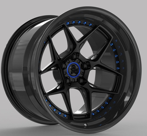 Cerchi in Lega di Carbonio Forgiati in 2 Pezzi di Grado Professionale per Drag Racing, Concavi, Nuovi Cerchi Auto di <span class=keywords><strong>Lusso</strong></span> Hyper Black - Product Image 1