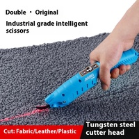 Ciseaux électriques rechargeables, alimentés par batterie au lithium, machine de coupe et de finition pour vêtements, fibre de verre, cuir, tissu, vêtements
