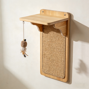 Plataforma de Escalada Plegable de Cartón para Gatos, Montada en la Pared, con Rascador, Cama y Nido, Diseño Moderno para Halloween y Navidad - Product Image 4