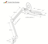 High Quality Magnifying Glass Working Lamp/Magnifying Glass with Lamp