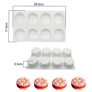 Spiral Buttercream Mousse Silicone Mold 8 Cavity Cake Chocolate Ice Cream Dessert Baking Tool 29.5x17.5x3.5cm - Product Image 4