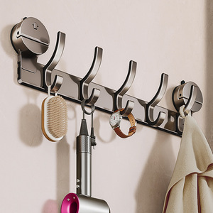 Gancho de succión Shu Zheng con 5 ganchos extraíbles para montaje en pared para baño y puerta de ducha - Product Image 1