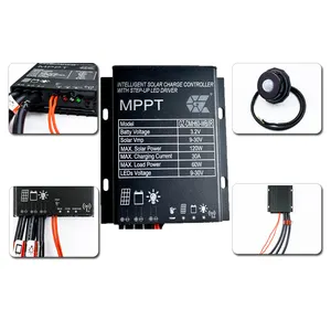 Controller di illuminazione stradale solare MPPT con sensore IR 18V 30A per luce stradale solare regolatore di carica solare