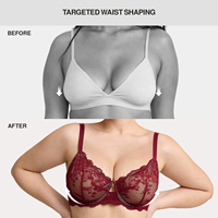Soutien-gorge en dentelle premium pour femmes Waistdear, sans doublure, à armatures, demi-bonnet, en maille transparente, sexy, vente en gros