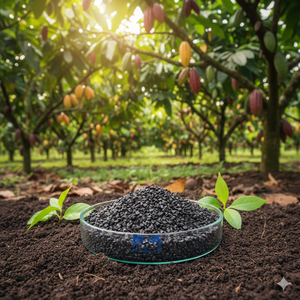 Gránulos de Fertilizante Orgánico para Árboles de <span class=keywords><strong>Cacao</strong></span> y Caucho, Acondicionador de Suelo para Mejorar la Calidad y Rendimiento de los Granos de <span class=keywords><strong>Cacao</strong></span>, Biofertilizante - Product Image 1