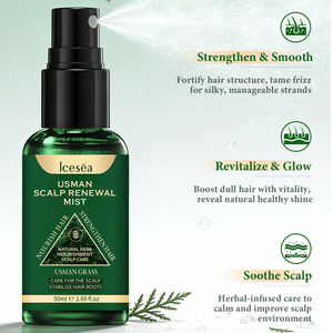 Brume capillaire Usman Grass 50ml – Spray anti-chute, fortifiant et revitalisant pour la croissance des cheveux – OEM - Product Image 4