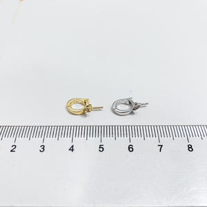 จี้เงินแท้ S925 พร้อมลูกปัดกลมขนาด 10-13 มม. อุปกรณ์ทำสร้อยคอแบบเรียบง่าย DIY พร้อมไข่มุก 31064 ชาร์ม - Product Image 4