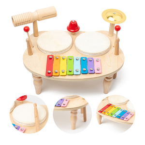 Juego de tambor de madera para bebé, instrumento Musical, juguetes de percusión, xilófono de 8 tonos, Piano, parroquia, aprendizaje preescolar, ritmo, juguete educativo - Product Image 2