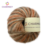 30g de fil mélangé mohair super doux couleur teintée segmentée pour le tricotage à la main pour les projets de crochet d'écharpes de vêtements tricotés