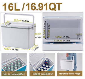 Rượu Vang Mát Hộp 16L Tùy Chỉnh Mới Nhất <span class=keywords><strong>Ice</strong></span> Thạc Sĩ Nhựa Ngực Mát Với Logo Cho Có Thể Giữ Cách Điện Câu Cá Và Sử Dụng Trại - Product Image 3