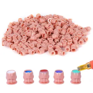 Tek kullanımlık bebek dövme plastik bardak OEM ODM Pigment konteyner dövme mürekkepleri için 8 renk dövme mürekkep bardak