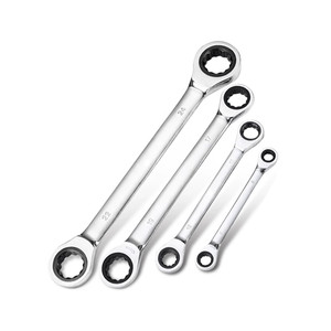 Clé à douille à <span class=keywords><strong>cliquet</strong></span> à double extrémité à tête fixe en acier au chrome-vanadium de qualité industrielle métrique de 6 mm à 32 mm OEM - Product Image 1