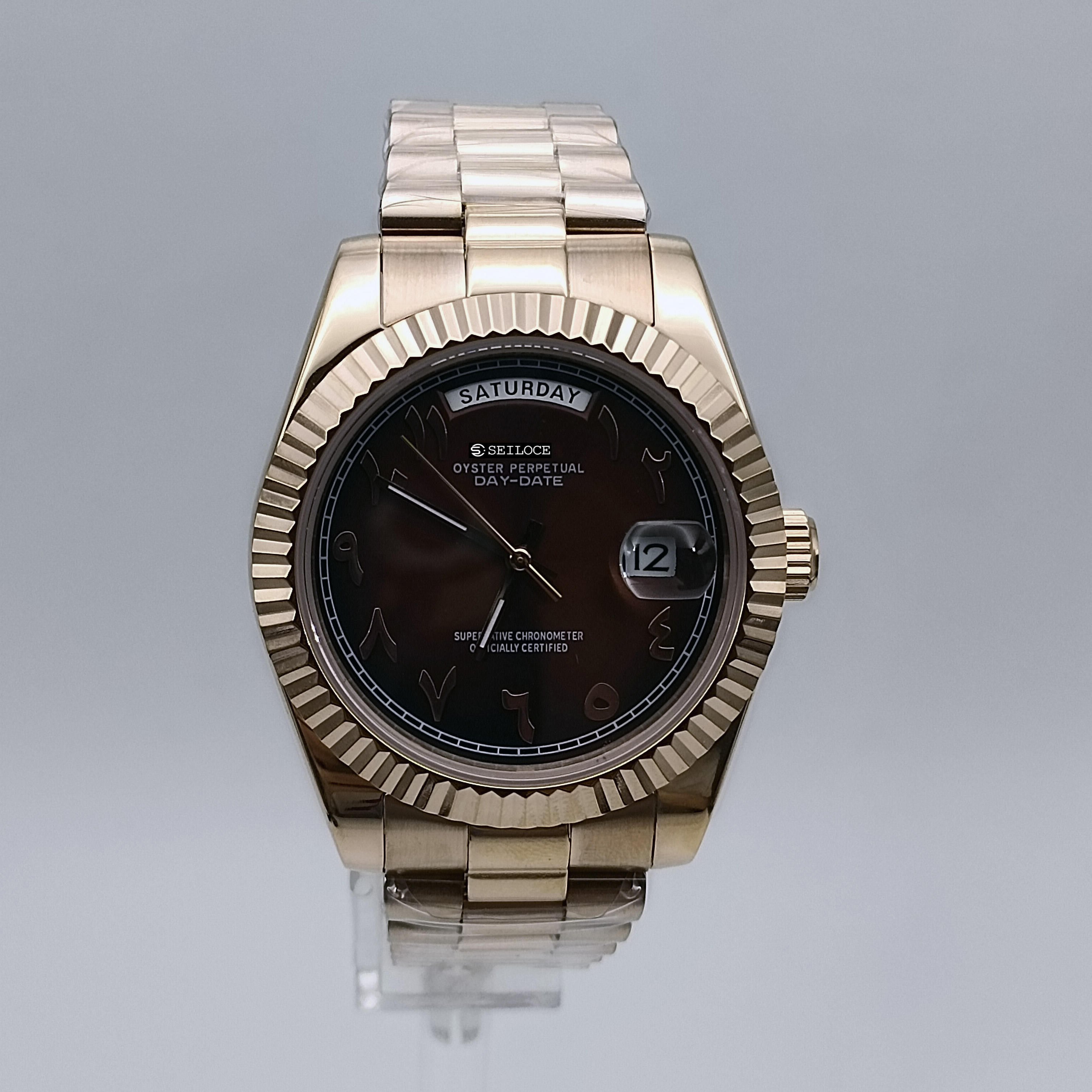 Rose Gold Case+Dark Brown Dial