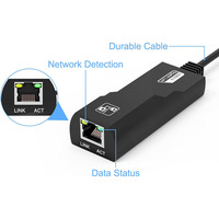 Usine directement bon prix USB 3.0 à 10/100/1000M Lan RJ45 Port puce RTL8153 USB vers adaptateur Gigabit Ethernet