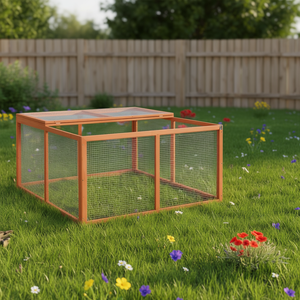 Casa para conejos de madera maciza de abeto, 48.8x47.2x23.6 pulgadas, mueble para mascotas de exterior - Product Image 2