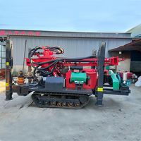 Foreuse hydraulique sur chenilles haute performance pour puits d'eau, machine de forage pneumatique
