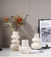 Vase en céramique INS Style haute valeur Simple Arrangement de fleurs Vase à fleurs modèle chambre Table à manger décoration de la maison ornements