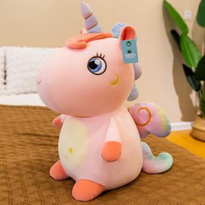 หมอน2025ยัดไส้ยูนิคอร์นสีรุ้งน่ารักของเล่นตุ๊กตาม้า - Product Image 6