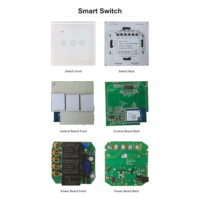 Interruptor Táctil de Pared 1234 Gang Eu UK Zigbee Tuya Universal para Hogar Inteligente con Control Alexa, Compatible con Luces de un Solo Cable y sin Cable, con Dimmer y Cortinas