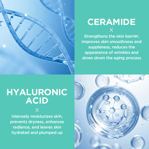 Crema para ojos 2 en 1, eliminación de ojeras sin sulfato y antihinchazón y crema de colágeno y ceramida para arrugas debajo de los ojos - Product Image 3