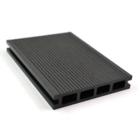 Plancher composite en plastique pour extérieur WPC avec grain de bois en relief 3D, installation par clipsage pour utilisation en jardin