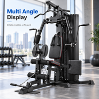 Station de musculation compacte multifonction en acier pour la maison, avec pile de poids de 68 kg, équipement d'entraînement de force pour exercices du corps entier