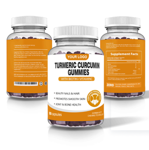 Gomitas Veganas de Cúrcuma y Jengibre con Curcumina, Suplementos Alimenticios OEM - Product Image 3