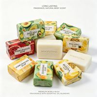 Savon en barre aux fruits moulé à la française OEM ODM 250g, marque privée, parfum personnalisé longue durée, nettoyant, directement de l'usine