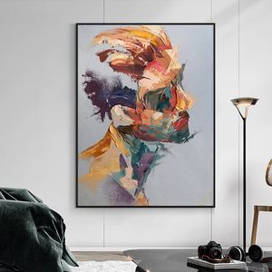 Décoration murale de salon 100% peint à la main Figure <span class=keywords><strong>moderne</strong></span> abstraite <span class=keywords><strong>homme</strong></span> <span class=keywords><strong>Portrait</strong></span> <span class=keywords><strong>peinture</strong></span> à l'huile - Product Image 3