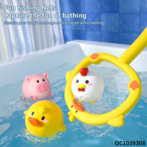 קריקטורה בצורת חיות צף כדור פלסטיק עסוק כדור מים לשחק צעצועים דיג רשת למוצרי אמבט תינוקות - Product Image 3