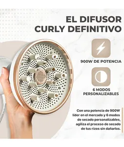 <span class=keywords><strong>Asciugacapelli</strong></span> Ionico Compatto con Diffusore, Strumenti Professionali <span class=keywords><strong>per</strong></span> Acconciature Ondulate, <span class=keywords><strong>per</strong></span> Capelli Ricci, <span class=keywords><strong>Asciugacapelli</strong></span> Elettrico in Plastica, Supporto Marchio OEM - Product Image 4