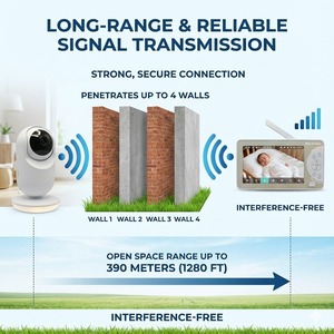 กล้องวงจรปิดสำหรับเด็ก KT-716T ขนาด 7 นิ้ว HD 720P พร้อม WiFi กล้องและแอปพลิเคชันอัจฉริยะ ตรวจจับการเคลื่อนไหวด้วย AI ตรวจจับเสียงร้องไห้ มองเห็นในเวลากลางคืน - Product Image 6