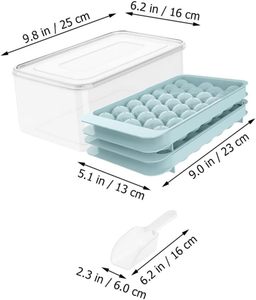 Molde para Hacer Hielo en Forma de Bola Rectangular Mini, Ecológico, Libre de BPA, con Tapa y Cuchara para Hielo, Logotipo Personalizado - Product Image 2