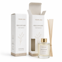 Boîte d'emballage personnalisée pour diffuseur de parfum, en carton pliable imprimé avec logo, pour flacon de parfum d'ambiance et bâtonnets.