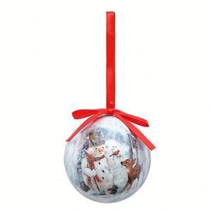 Juego de 14 Bolas de Espuma de Muñeco de Nieve Navideñas al por Mayor - Adornos Colgantes DIY con Pegatinas para Decoración de Árbol de Navidad y Accesorios para Fotos - Product Image 3