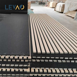 Panneau mural acoustique insonorisant en placage de bois de luxe pour la décoration intérieure des chambres d'hôtel et des restaurants - Product Image 2