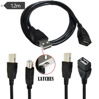 Cable de extensión único USB 2,0 tipo A macho a hembra Cable de extensión con bloqueo de pestillo