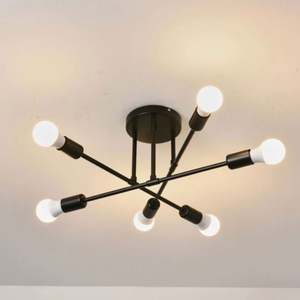 Lámpara de Techo de Estilo Industrial Nórdico Simple para Sala de Estar, Dormitorio, Habitación Infantil, Araña de Aluminio de Varias Luces - Product Image 4