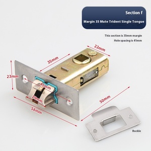 Serratura Moderna per Porta del Bagno a Linguetta Singola, in Lega di Zinco Resistente, con Inserto a Tre Punte e Nucleo Silenzioso, 1 Anno di Garanzia, Soluzione Completa per Progetti - Product Image 6