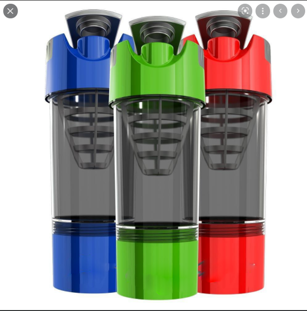 Storage Compartment 500ml Protein Shaker Bottle