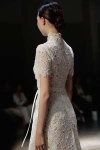 เดรสยาวผู้หญิงแบบใหม่ขายส่ง แขนสั้น คอวี ผ้าโพลีเอสเตอร์ 92% เรยอน 8% - Product Image 6