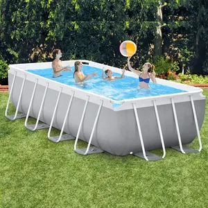 钢制框架游泳池地上游泳长方形套装儿童家庭框架游泳池钢制框架游泳池