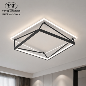Modern Square Led <b>Ceiling</b> <b>Light</b> Acrylic Iron <b>Remote</b> Dimmable Tri Color Surface Mount For Living Room Bedroom - Product Image 1
